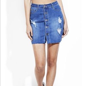 Button up front skirt